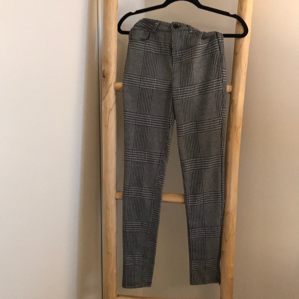 Plaid button up pants